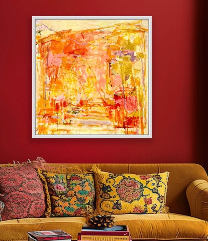 Luz solar centelleante, pintura original, paisaje, contemporáneo, abstracto en venta 8