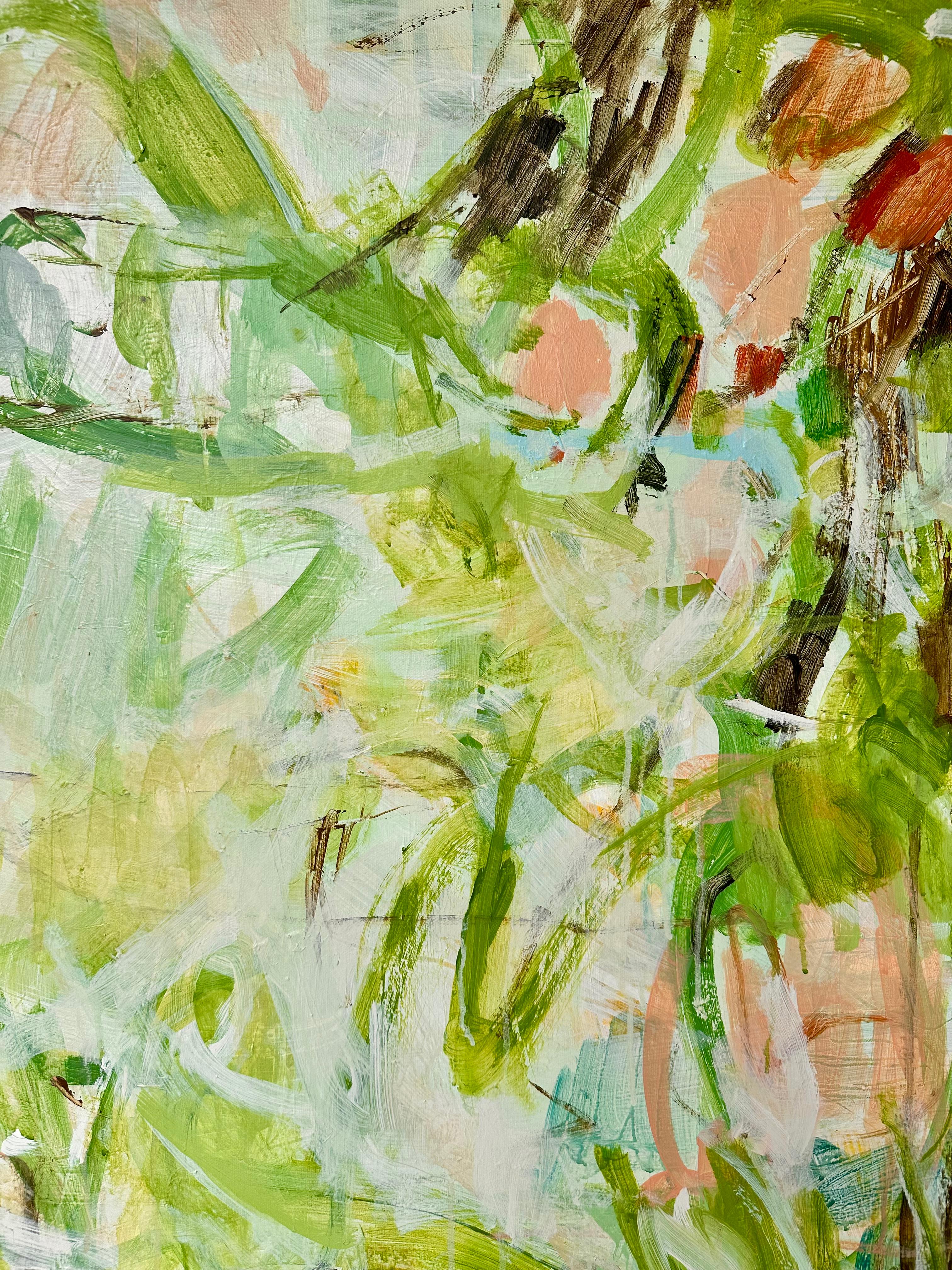 Spring Green, Original Abstract Painting, Original Art, Expressionist  For Sale 11