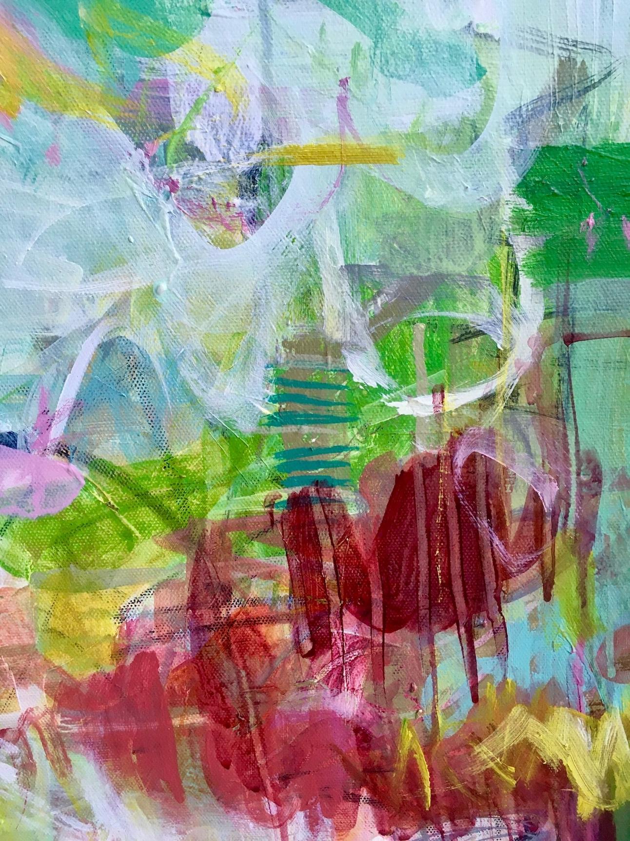 Spring Riot, abstrakte Kunst, Impressionismus, Landschaftsmalerei, Originalkunst im Angebot 2