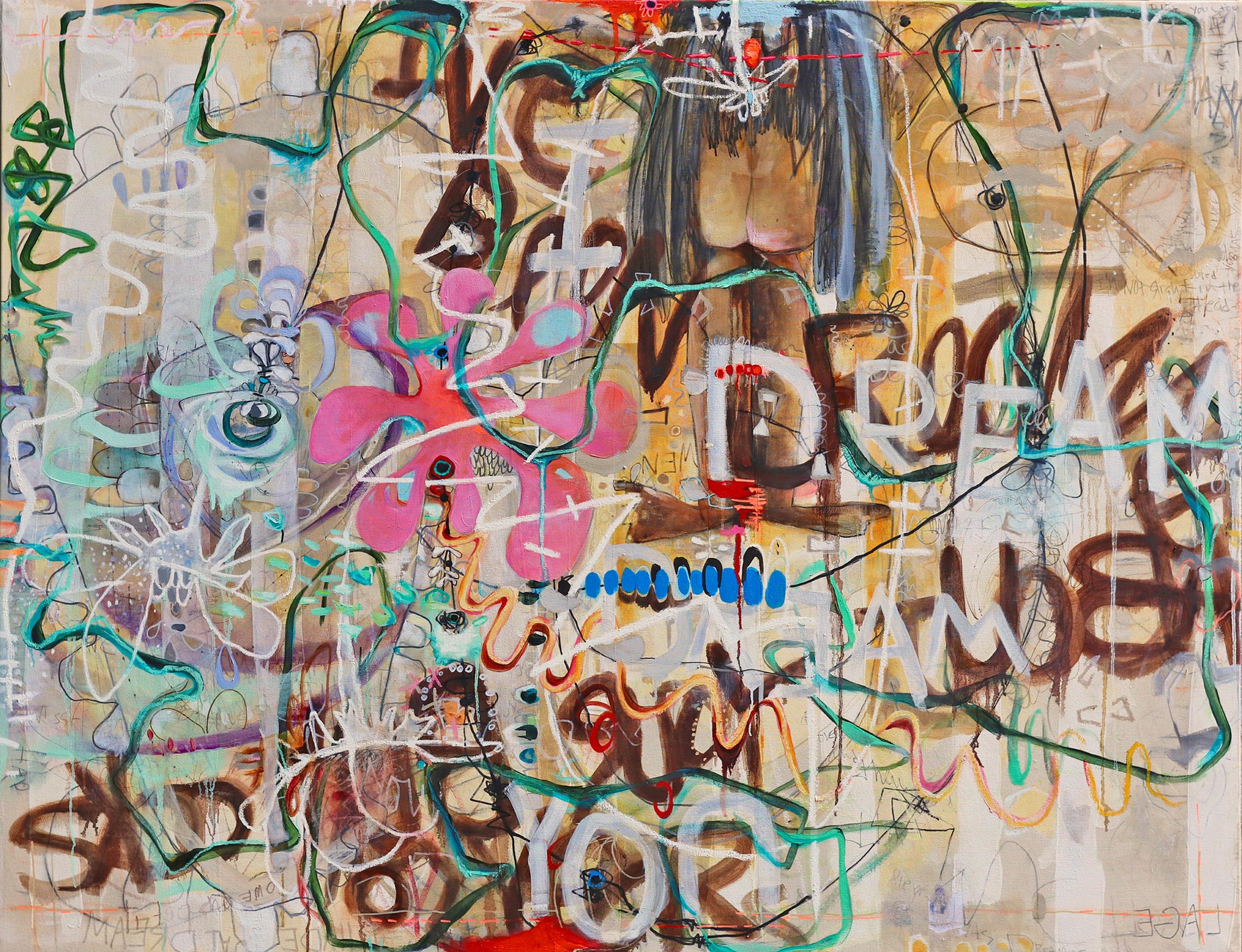 Muck - Never Say Never - Graffiti abstract (Zeitgenössisch), Painting, von Janet Lage