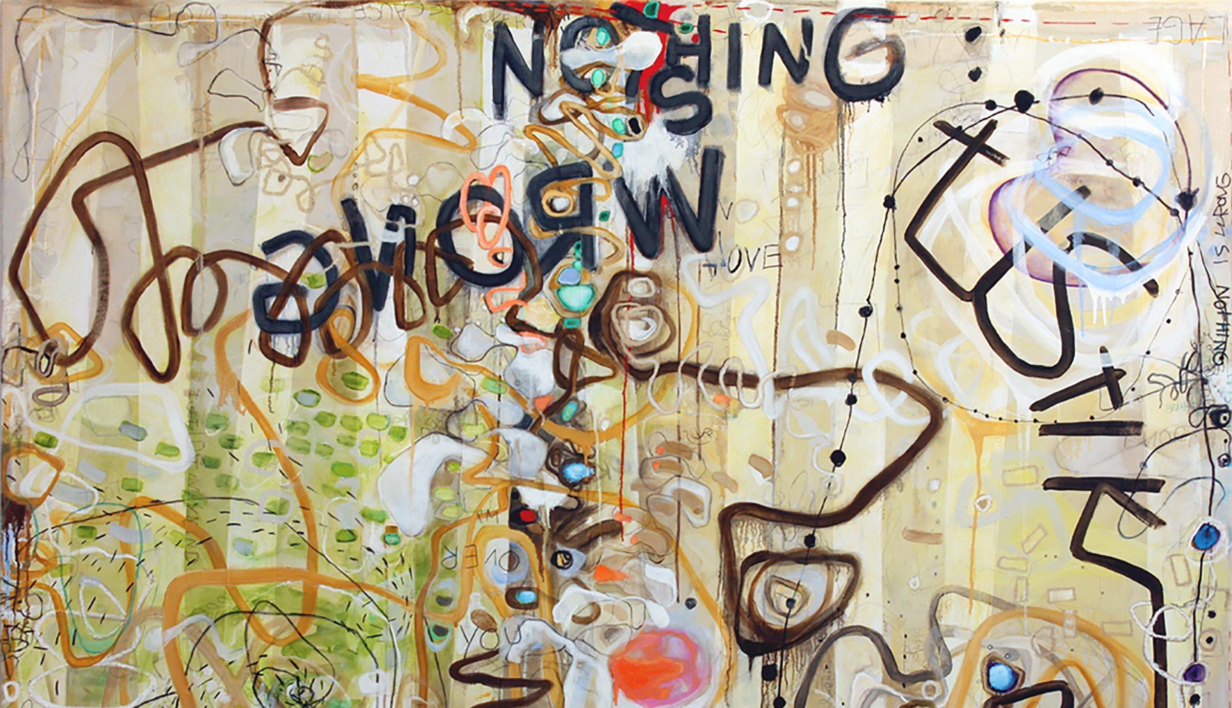Stick It - Lost in My MInd - Painting by Janet Lage
