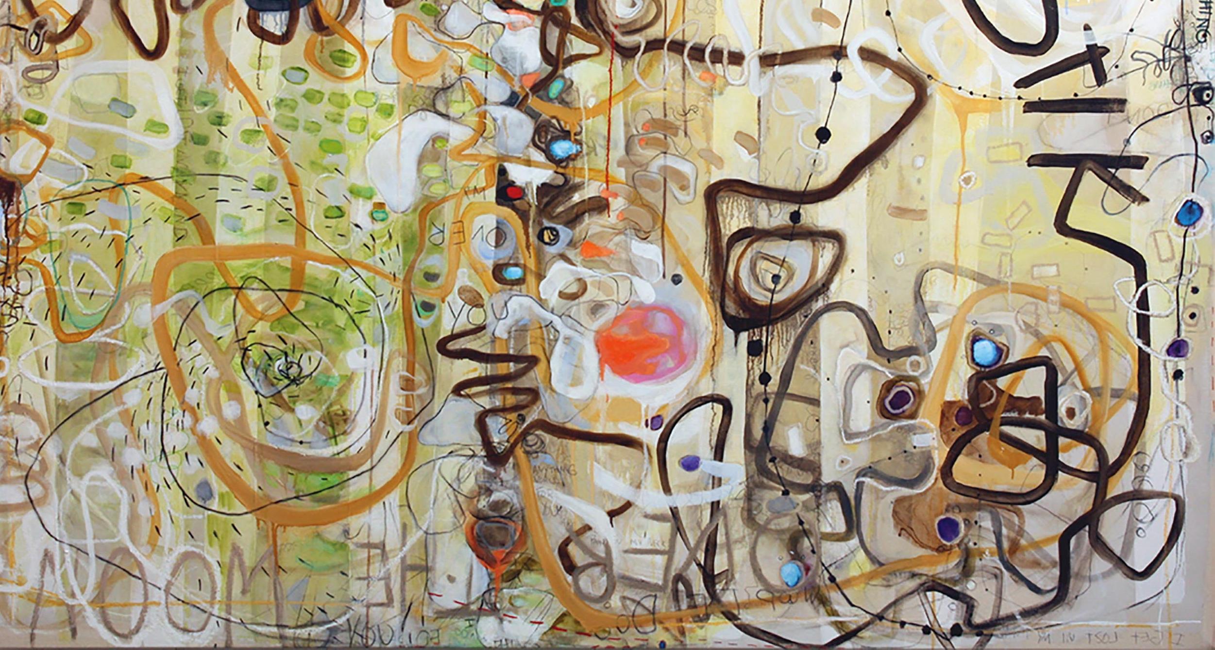 Stick It - Lost in My MInd (Zeitgenössisch), Painting, von Janet Lage