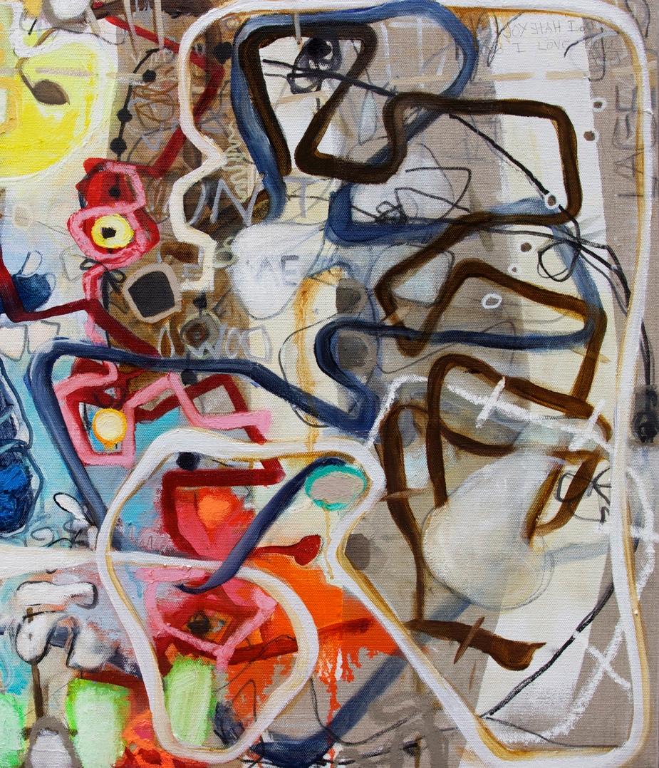 Trashed : Dyslexic Love (l'amour dyslexique) - Contemporain Painting par Janet Lage