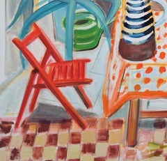 Huge Conservatory Plants and Spotty Tablecloth