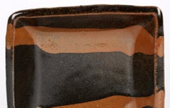 Janet Leach 'American, 1918-1997' Studio Pottery Tenmoku Glazed Dish