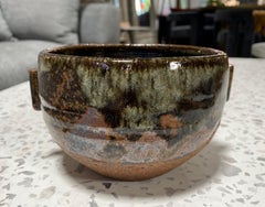 Janet Leach Signed British Studio Pottery Japanese Chawan Tea Bowl with Box 1971