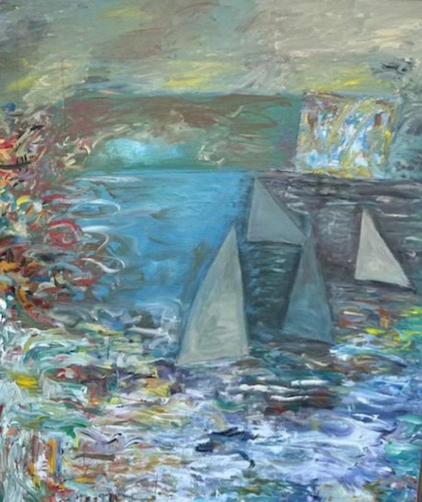 Long Island Sound (Zeitgenössisch), Painting, von Janet Lehmann