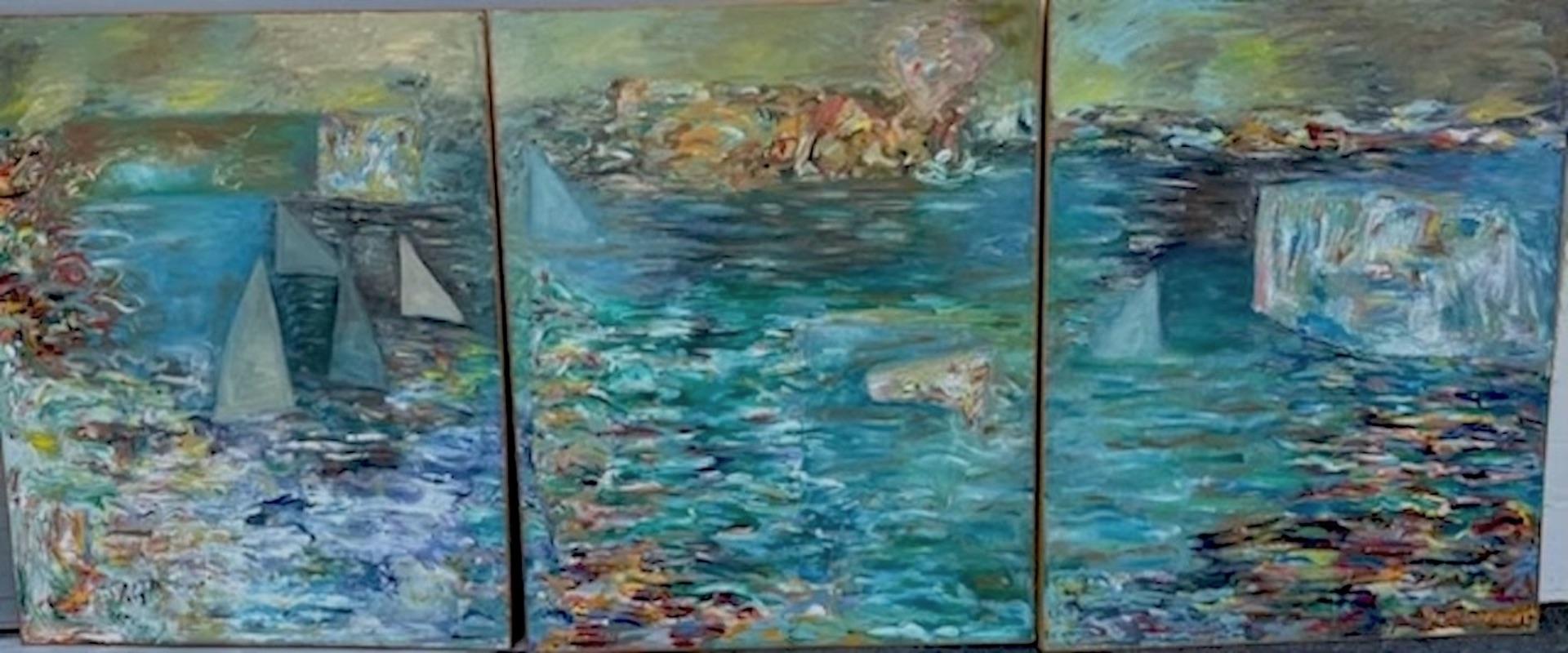 Long Island Sound – Painting von Janet Lehmann