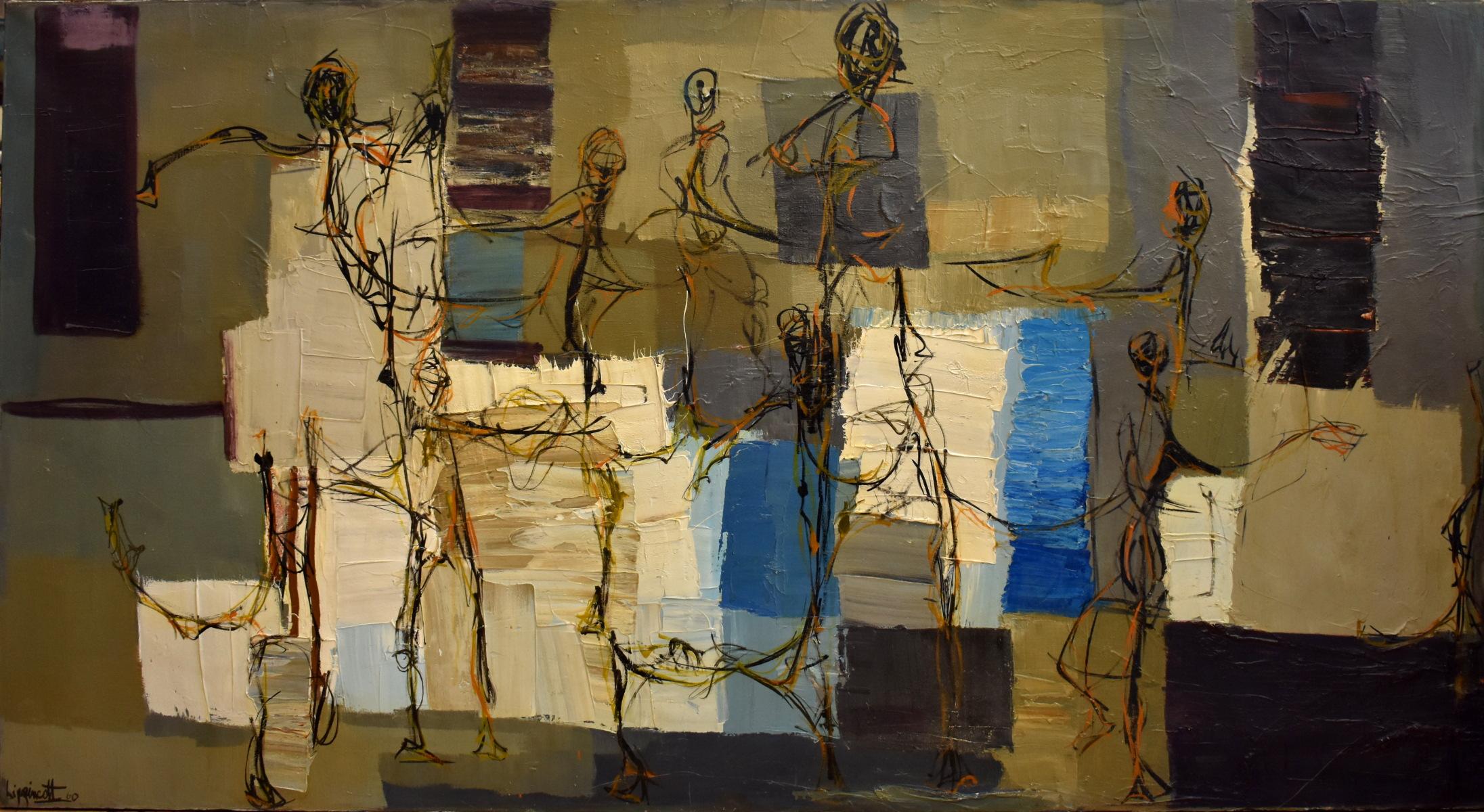 Janet Lippincott Abstract Painting - "The Dancers"  Santa Fe