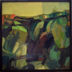 "Verdure" LARGE ABSTRACT SANTA FE NEW MEXICO MODERNIST