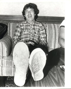 Angus Young on Couch Retro Original Photograph