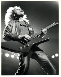 Sammy Hagar Leaning Back With Guitar Vintage Original Photograph