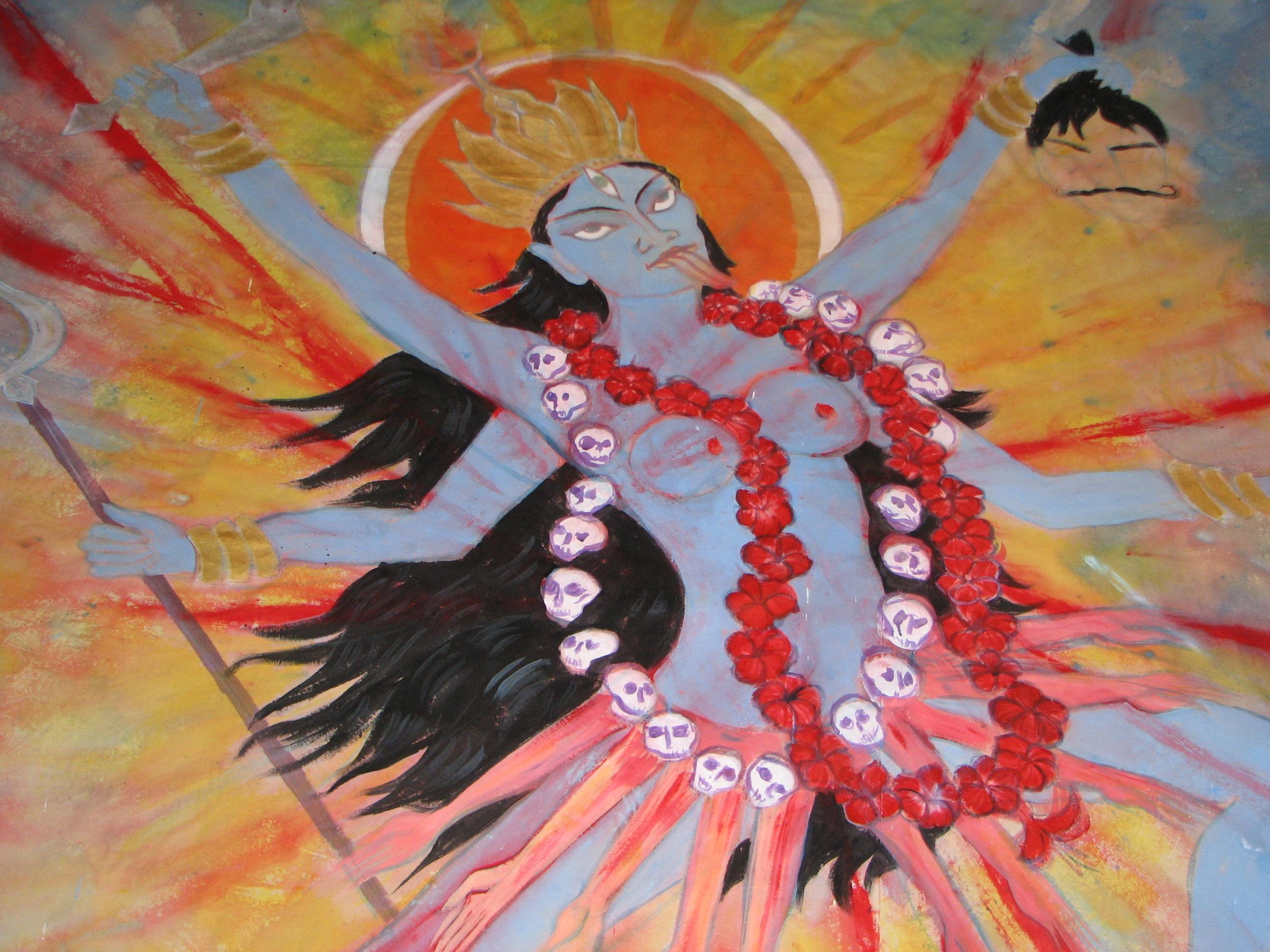 Kali, colorida, atrevida, espiritual, influencia de las Indias Orientales, fuego, diosa en venta 1