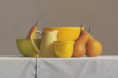 Bosc Pears and Pottery