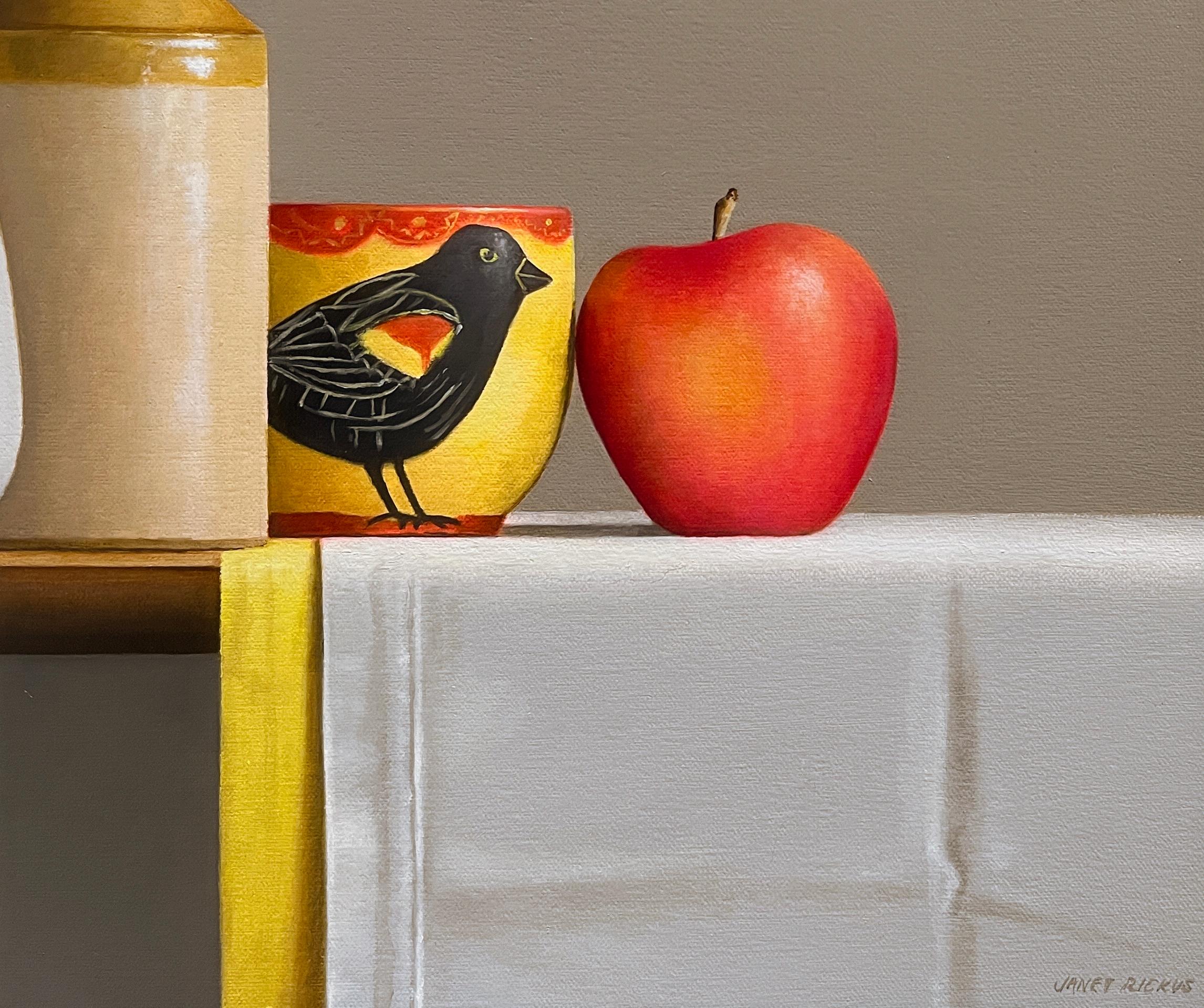 STEPHANIA'S HEART - Realismo contemporaneo / Natura morta tradizionale / Ceramica - Still-Life Painting Grigio di Janet Rickus