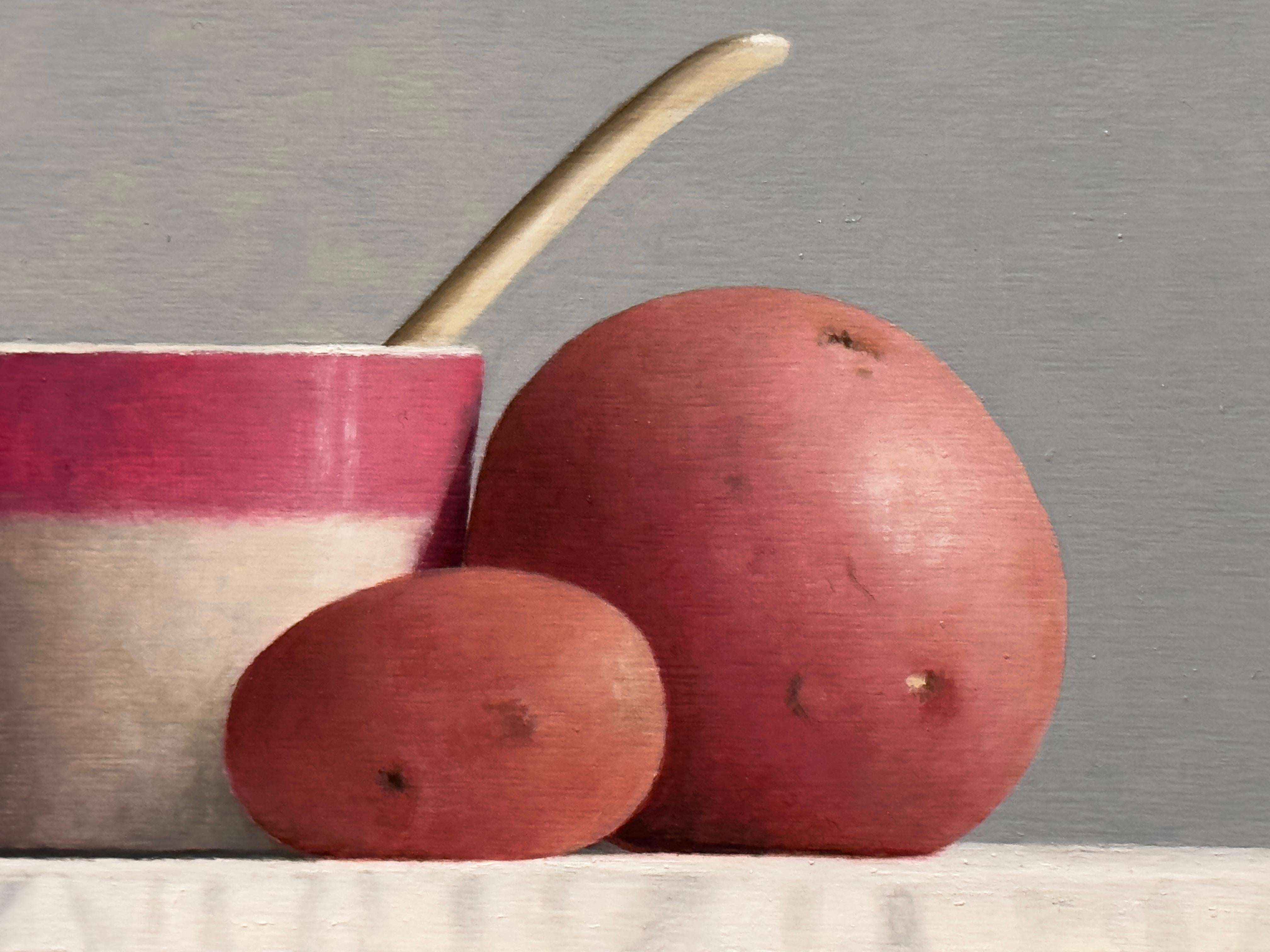 ROSE-RIMMED - Realism / Contemporary Kitchen Still Life / Potatoes For Sale 1