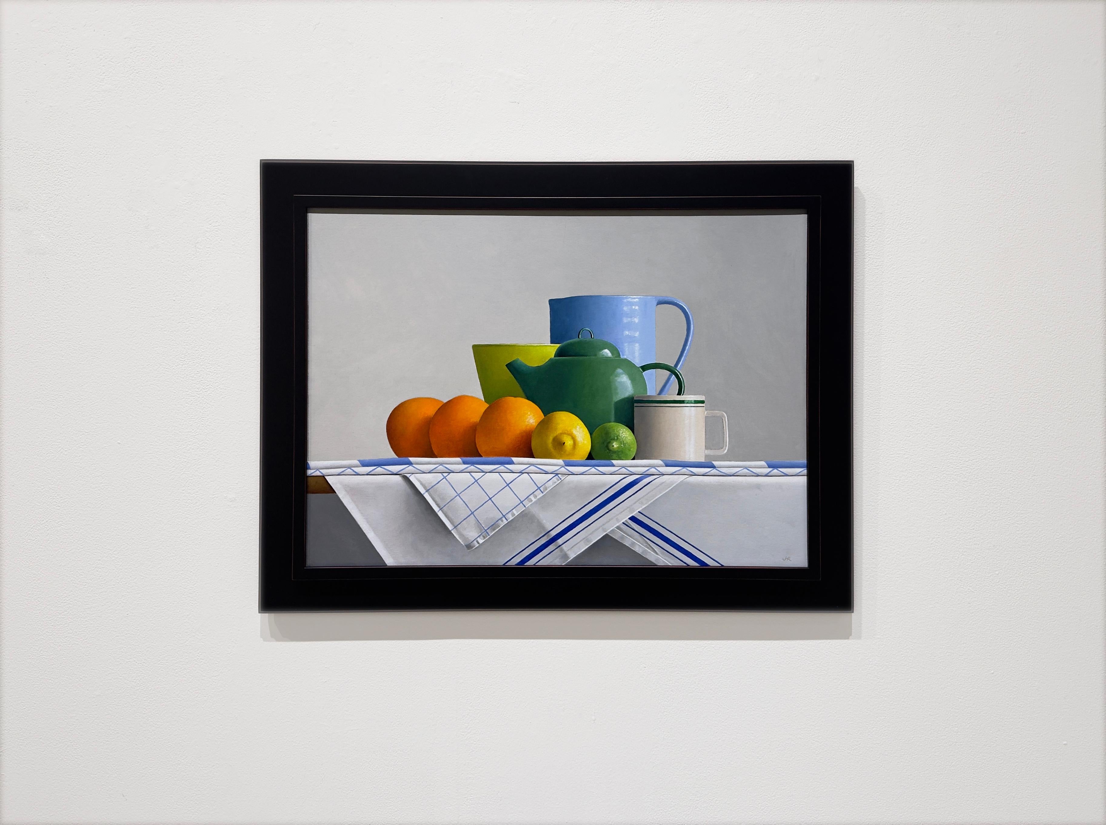 VIDA FIJA CON CITRUS - Fruta / Bodegón de cocina / Colorido / Realismo - Painting de Janet Rickus