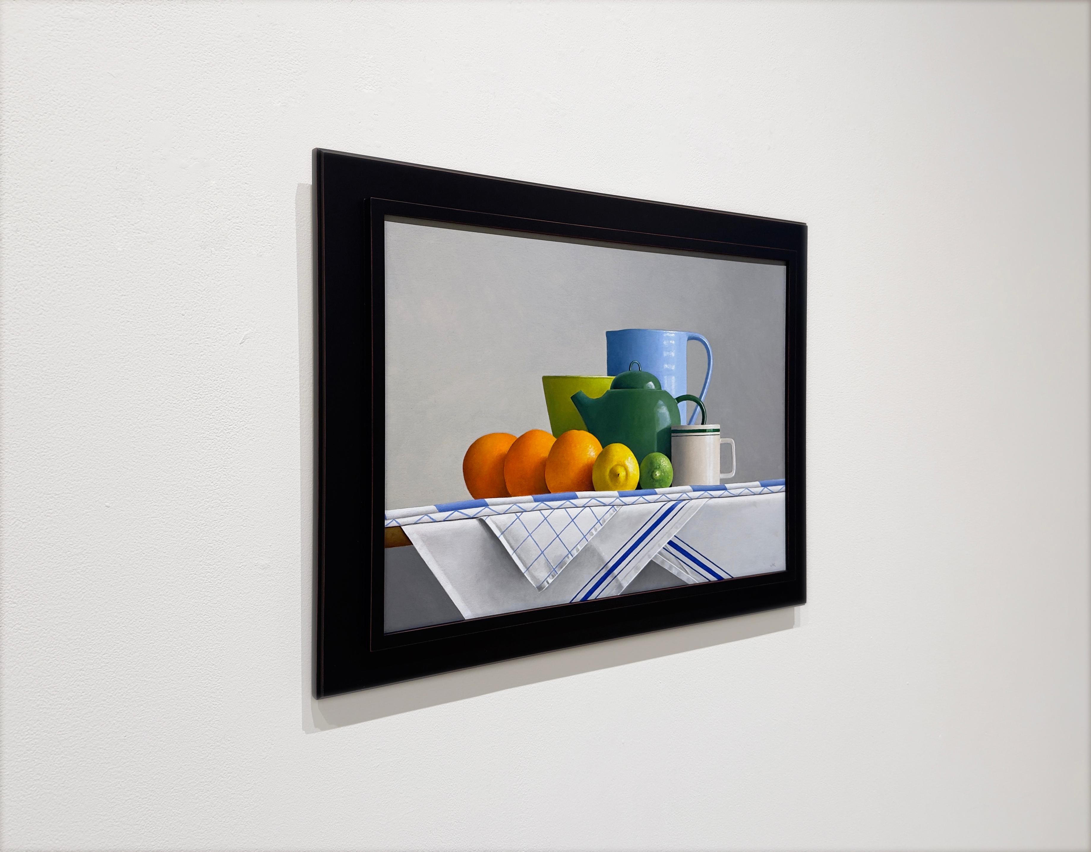 VIDA FIJA CON CITRUS - Fruta / Bodegón de cocina / Colorido / Realismo - Painting Contemporáneo de Janet Rickus