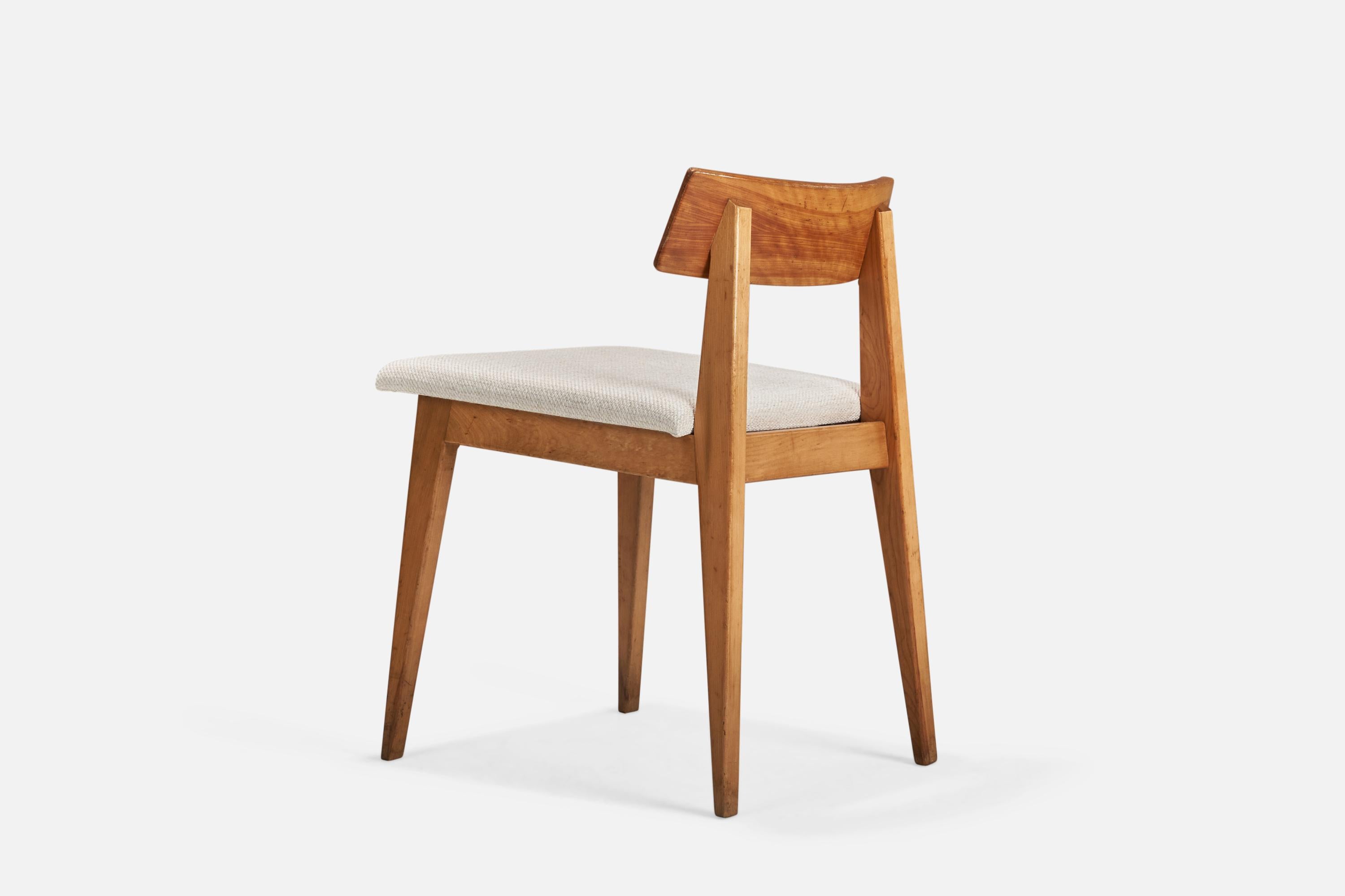 American Janet Rosenblum, Side Chair, Wood, Fabric, USA, 1950s
