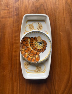 Janet Rothwoman Ceramic Hen Platter, 1970's