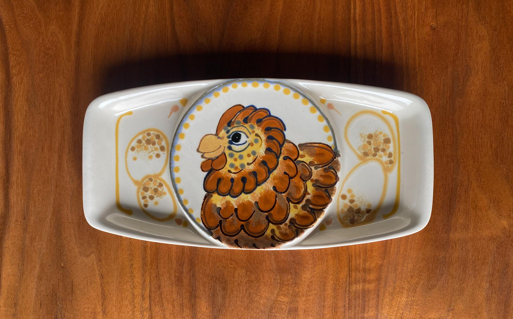 Janet Rothwoman Ceramic Hen Platter, 1970's  For Sale 1