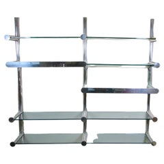 Janet Schweitzer for Pace Polished Aluminum Orba Wall Mount Shelving System