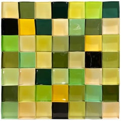 Arte geométrico de pared "Sietes verdes
