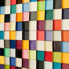 Art mural géométrique à panneau unique « Seven Sevens »