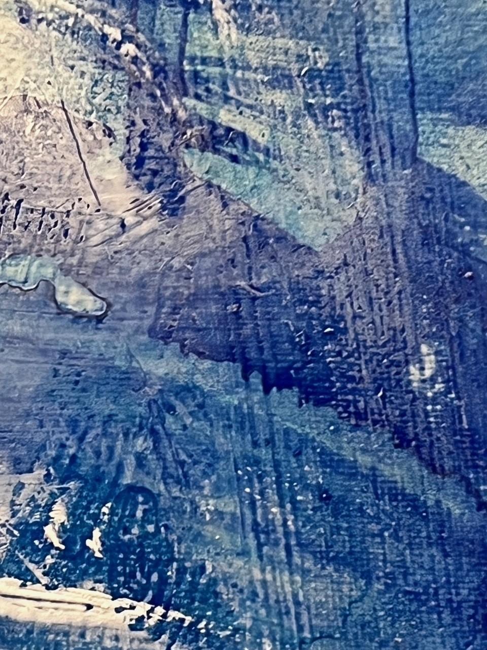 Der Himmel auf Erden XVIII  20 X 16 (Grau), Abstract Painting, von Janet Slom