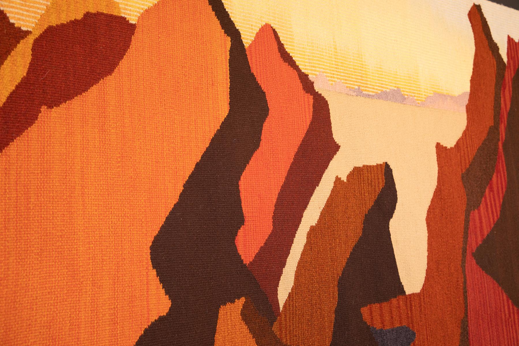 Modern Janet Taylor Tapestry of Sunset Desert Landscape For Sale