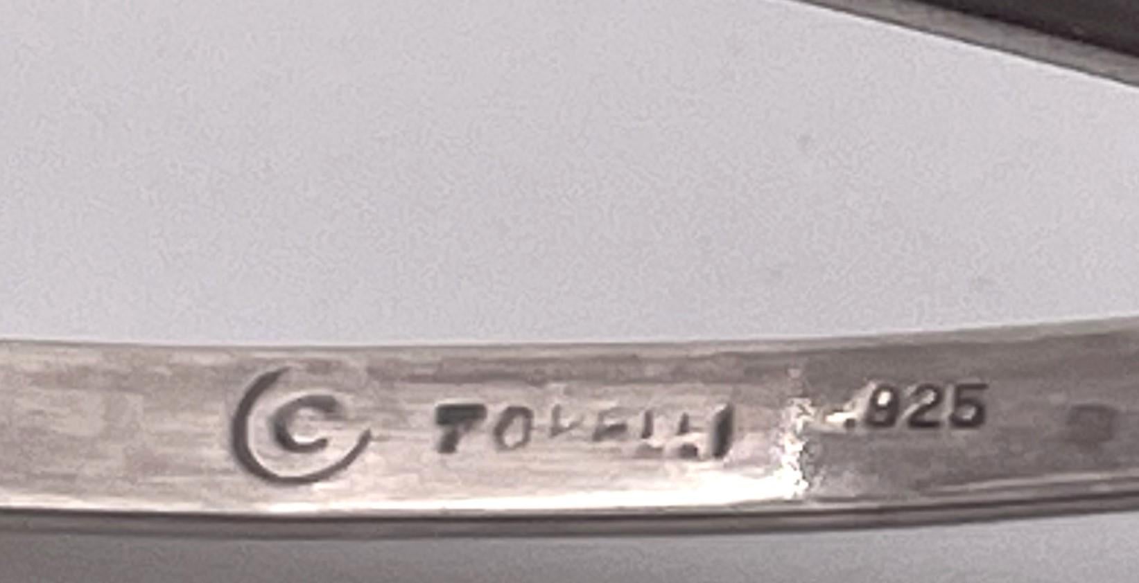 Pinzas para servir bocadillos en forma de mariposa de plata de ley Janet Torelli siglo XX en venta