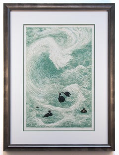 "Surf Scoters, " intaglio/serigraph print by Janet Turner, 1971