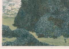 "Tidal Rocks, " Etching/Serigraph Print by Janet Turner, 1965