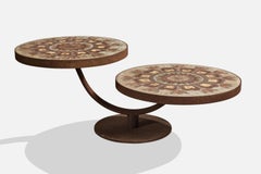 Janette e Georges Picard, tavolino, ferro, ceramica, Francia, anni ’70
