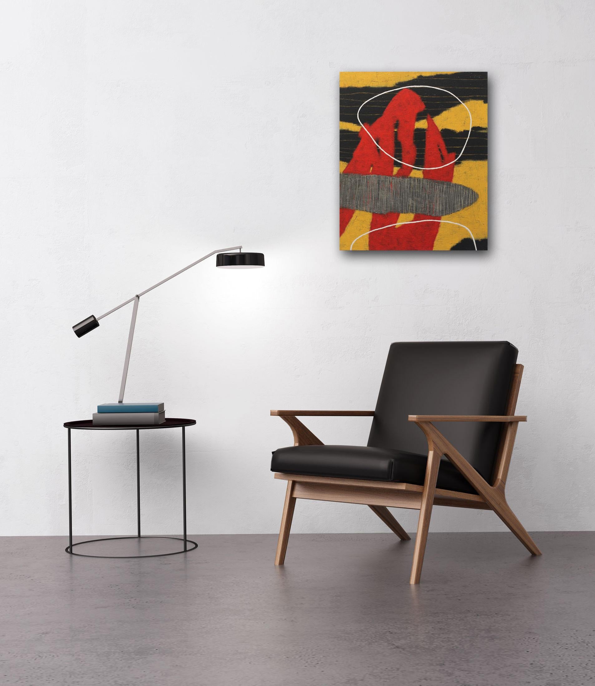 Relazioni pericolose - Pittura astratta originale in tecnica mista ad acrilico in vendita 1