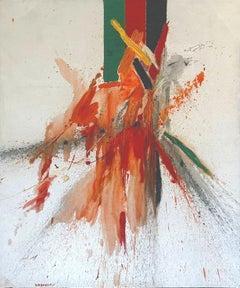 "Jenny Song" Janey Washburn, 1961 Abstract Expressionist Large Gestural Painting