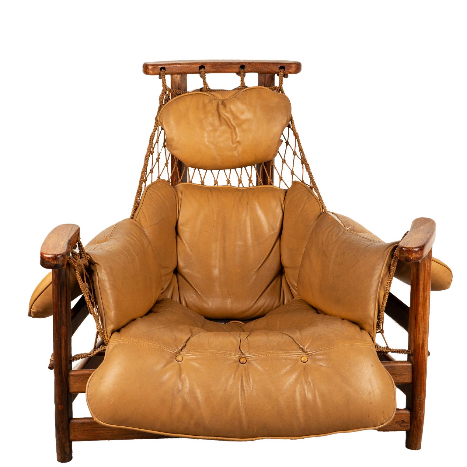 Jangada Sessel/Loungesessel mit Ottomane (Moderne der Mitte des Jahrhunderts) im Angebot