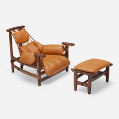 "Jangada" Lounge Armchair in Jacaranda by Jean Guillon for by Italma Woodart