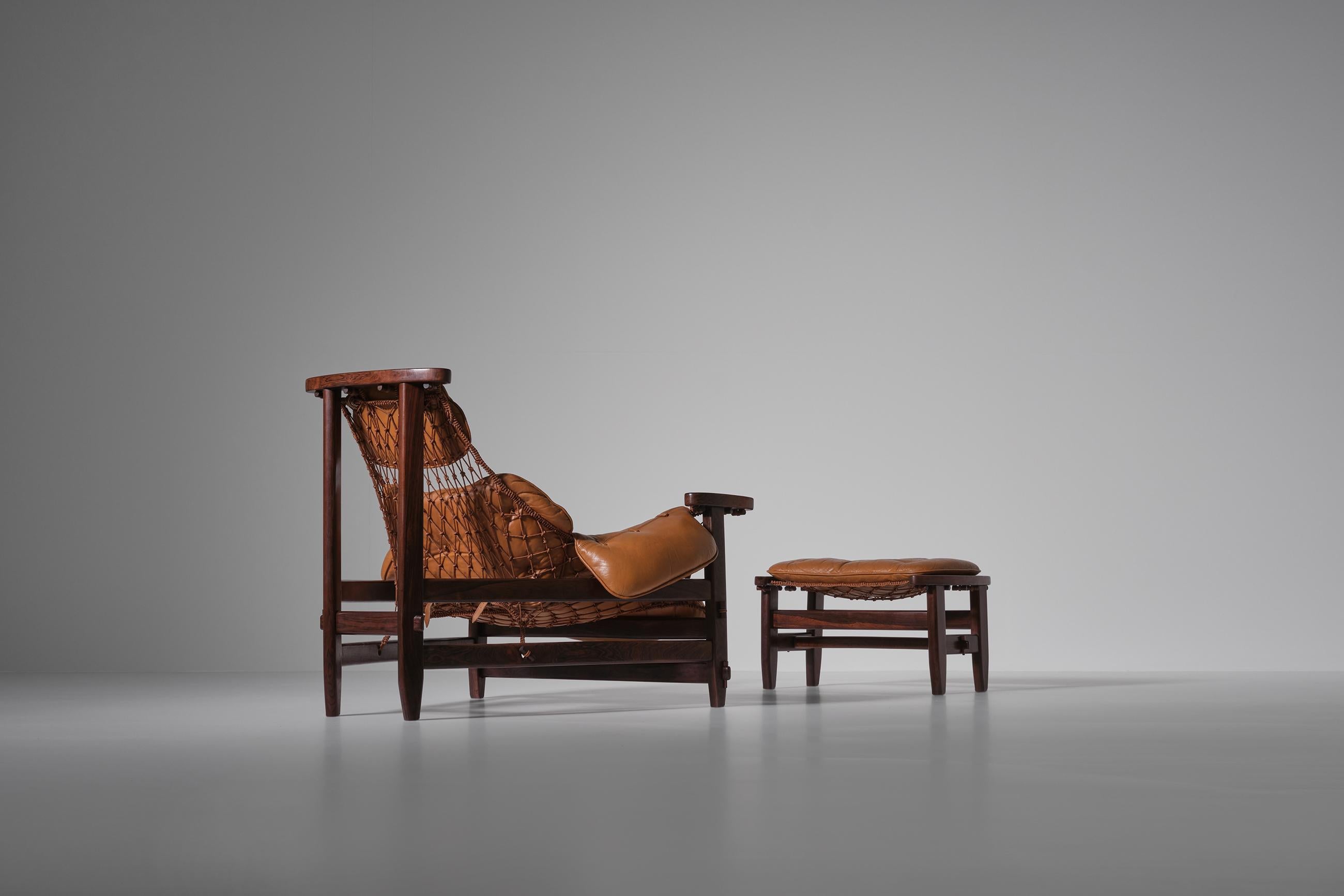 ‘Jangada’ Lounge Chair and Ottoman by Jean Gillon, Brazil, 1968 3