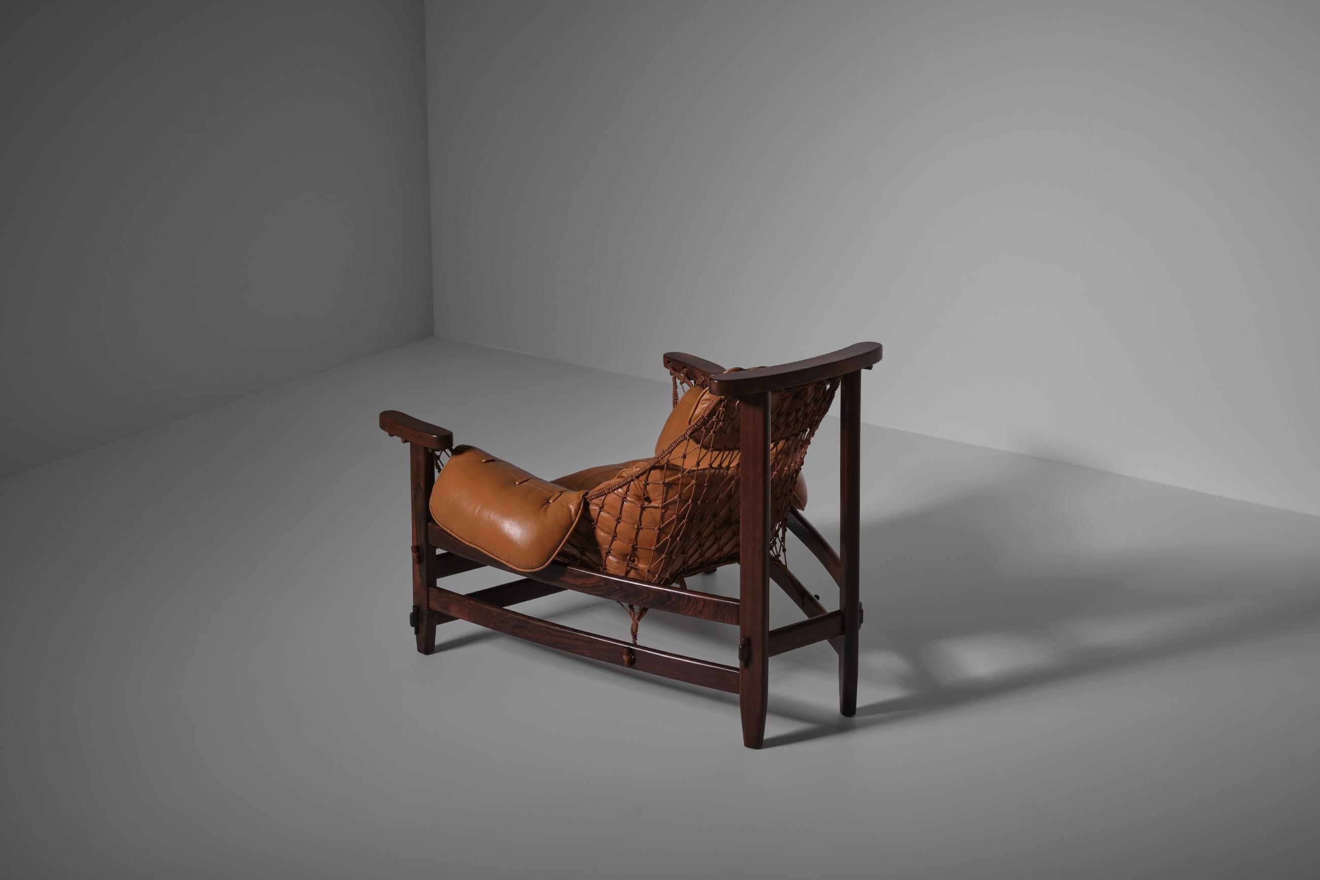 20th Century ‘Jangada’ Lounge Chair and Ottoman by Jean Gillon, Brazil, 1968