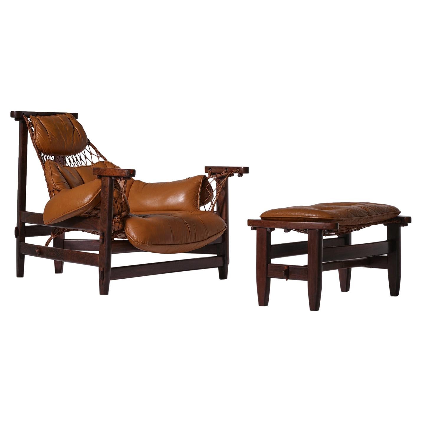 ‘Jangada’ Lounge Chair and Ottoman by Jean Gillon, Brazil, 1968