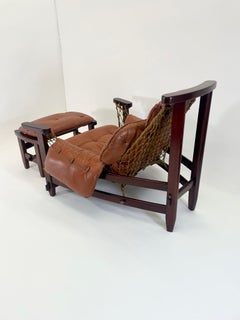 Jangada Lounge Chair and Ottoman by Jean Gillon, Brazil Circa 1960