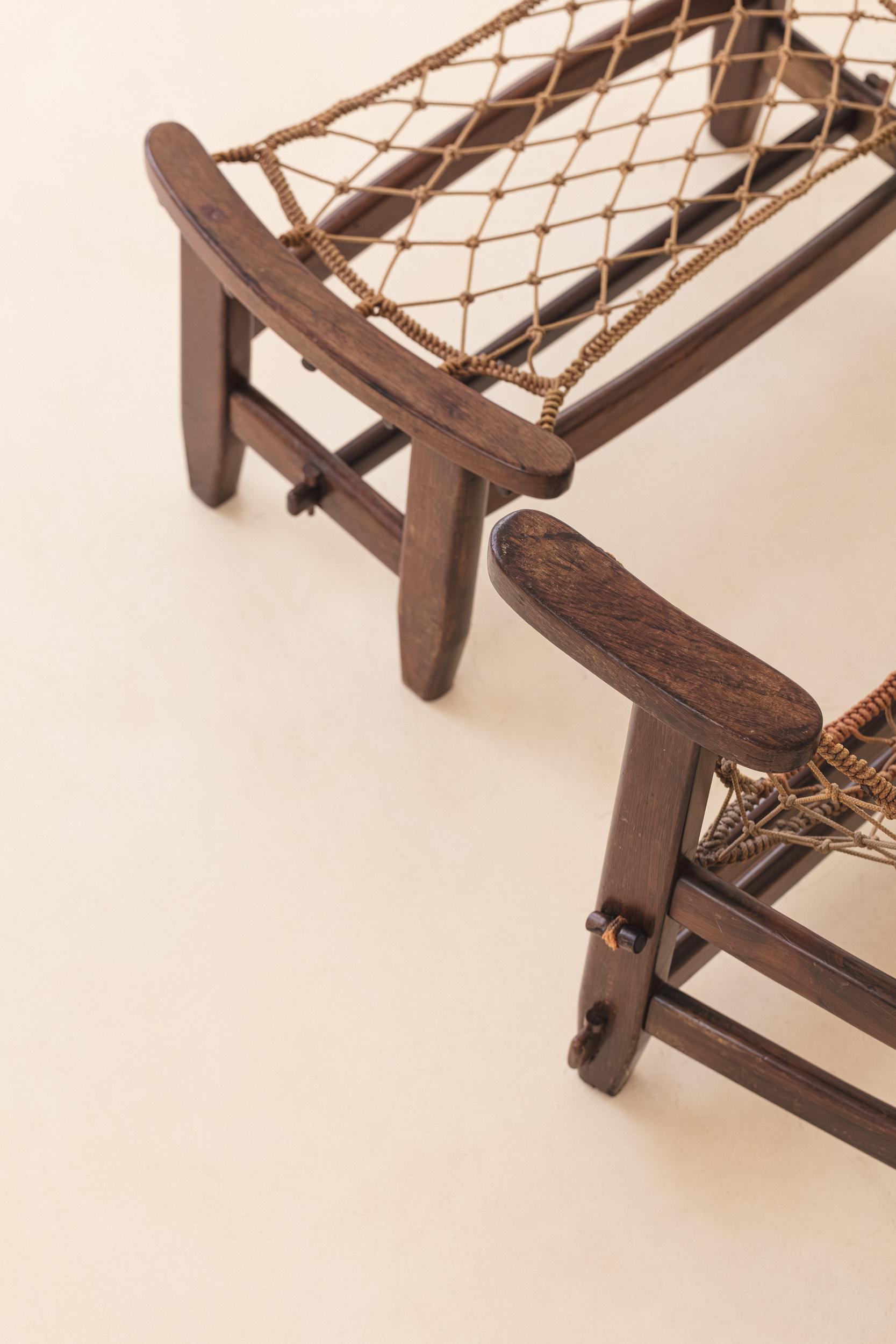 Jangada with Ottoman Armchair By Jean Gillon, Brazilian Midcentury Design, 1968 For Sale 8