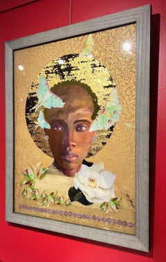 "If the full Moon Loves You, Why Worry About the Stars" African woman butterfly