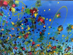 Evening Jewelled Meadow, Painting, Acrylic on Canvas