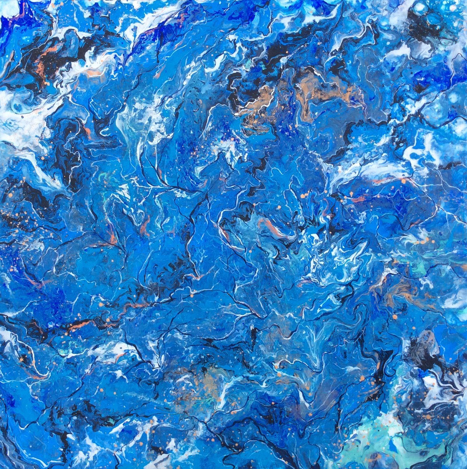 blue ocean abstract art