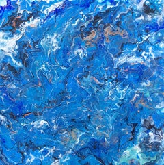 Abstract Blue Ocean II, Painting, Acrylic on Canvas