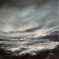 Evening Tide Mid Wales, Painting, Oil on Canvas