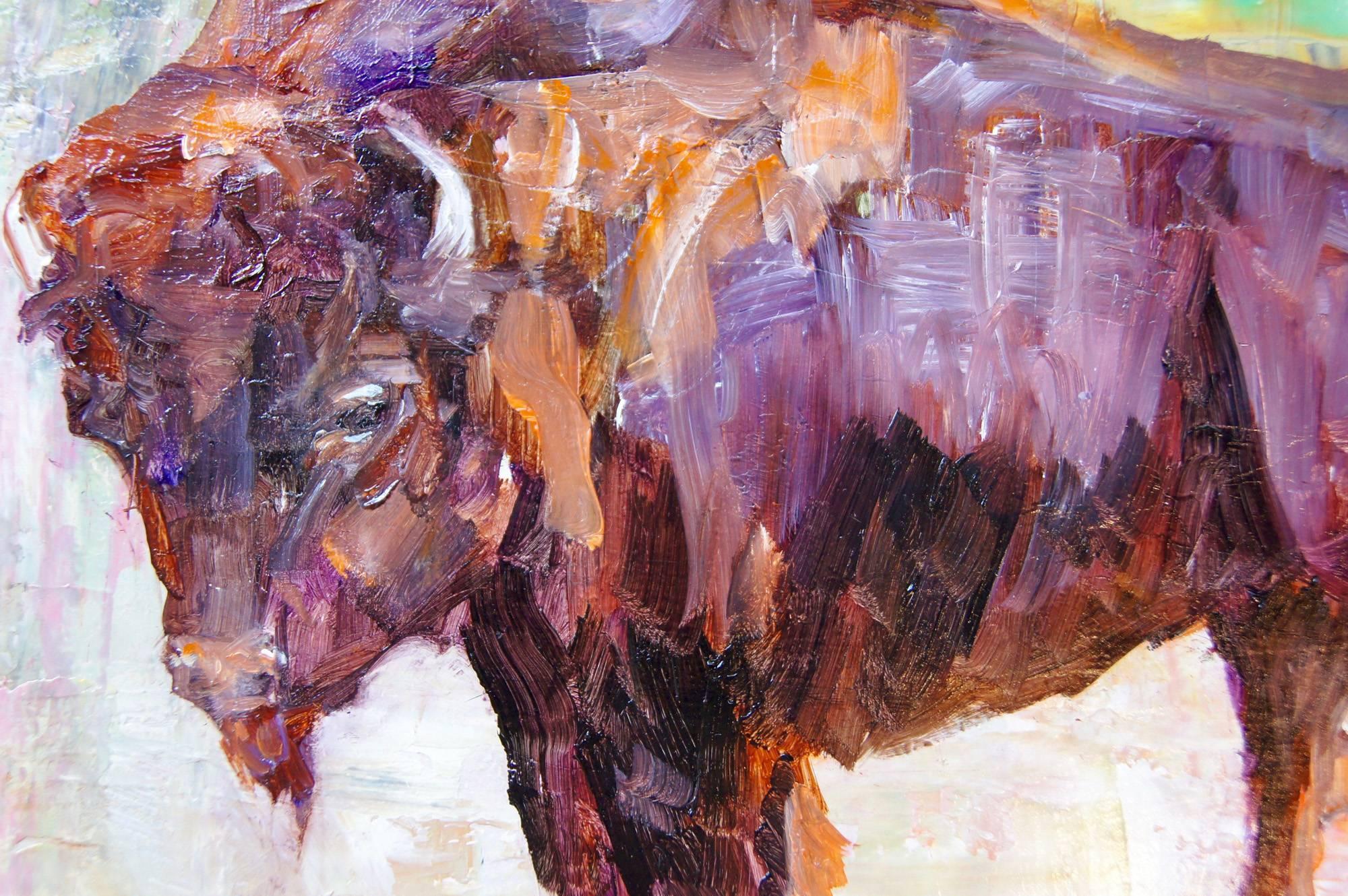 abstract bison paintings