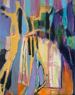 'Falling Footholds' by Janice Tayler, Acrylic & Charcoal on Canvas